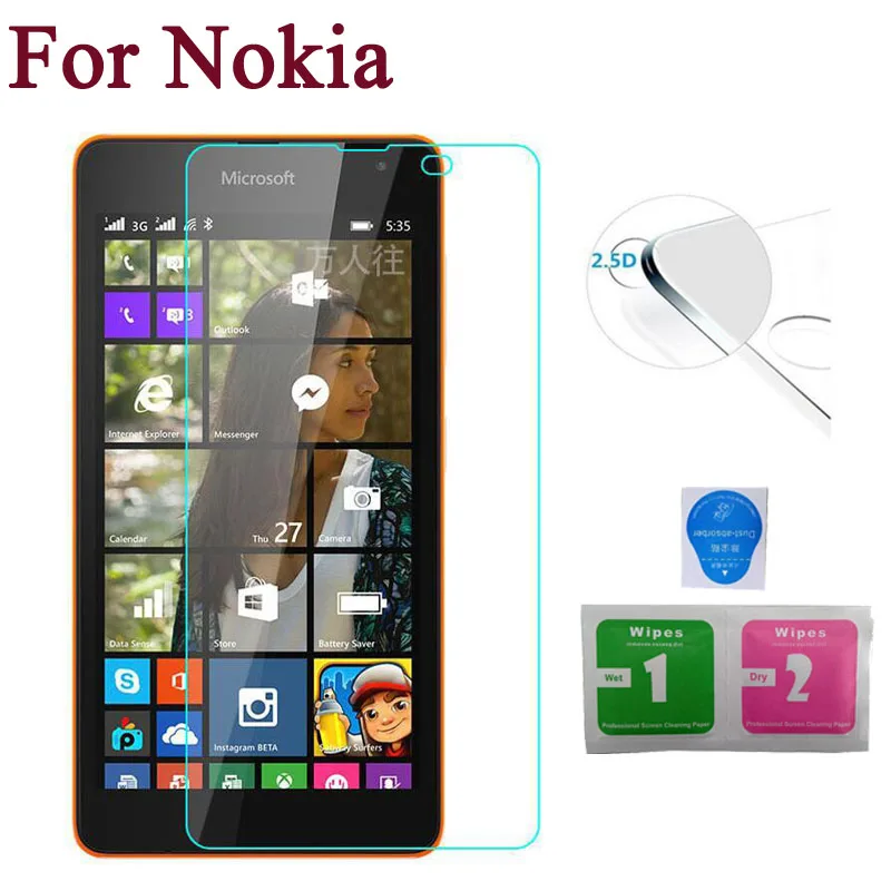 Закаленное стекло для Microsoft Lumia 530 535 550 630 635 640 Nokia 640XL 650 730 820 920 950 Защитная пленка