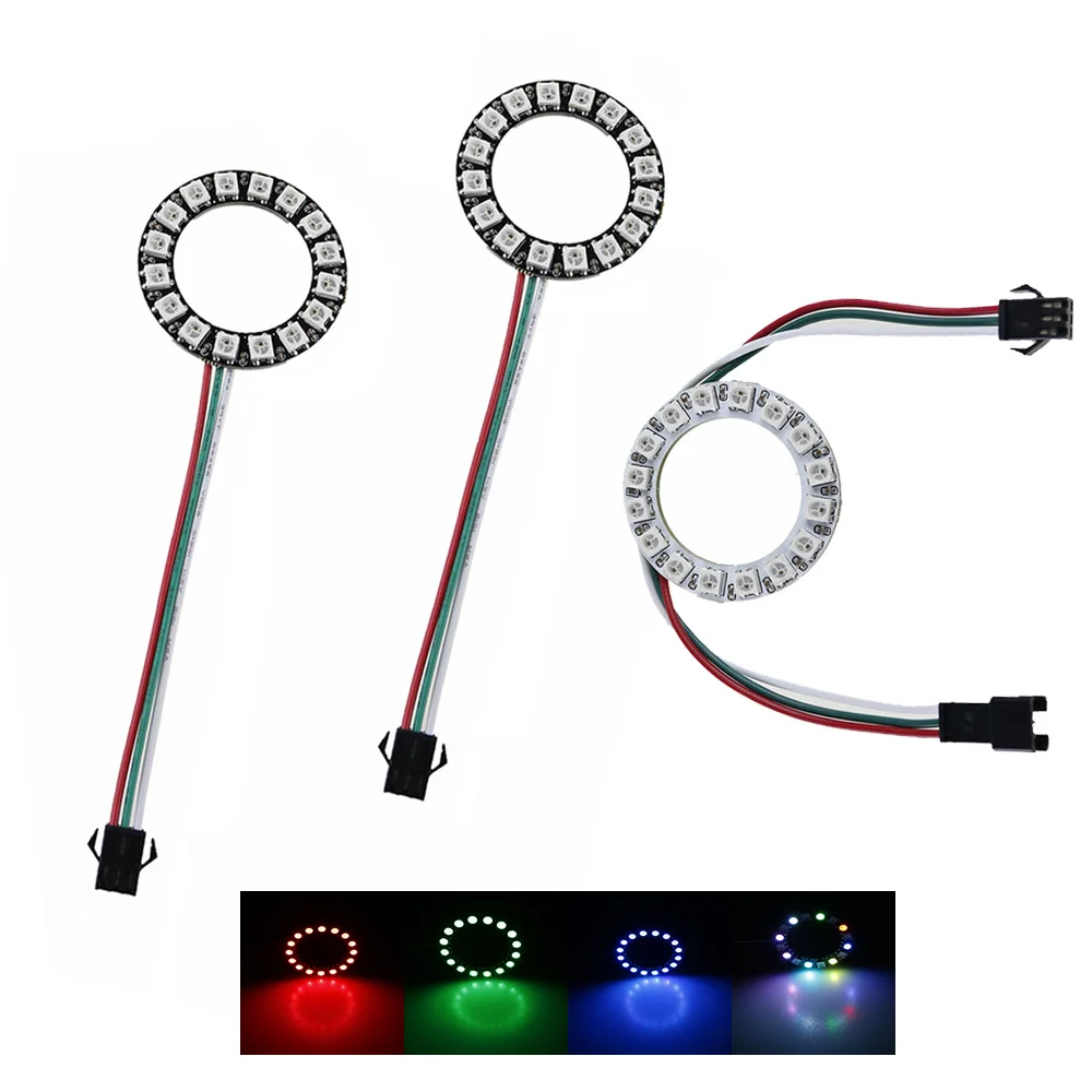 WS2812 16 бит светодиодный s 5050 SMD RGB индивидуальное адресуемое кольцо круглый