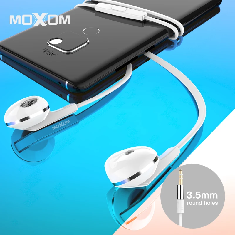 Наушники MOXOM, игровая гарнитура, спортивные наушники, высокое качество, наушники-вкладыши с микрофоном для Xiaomi, IPhone, samsung, гарнитура, MP3