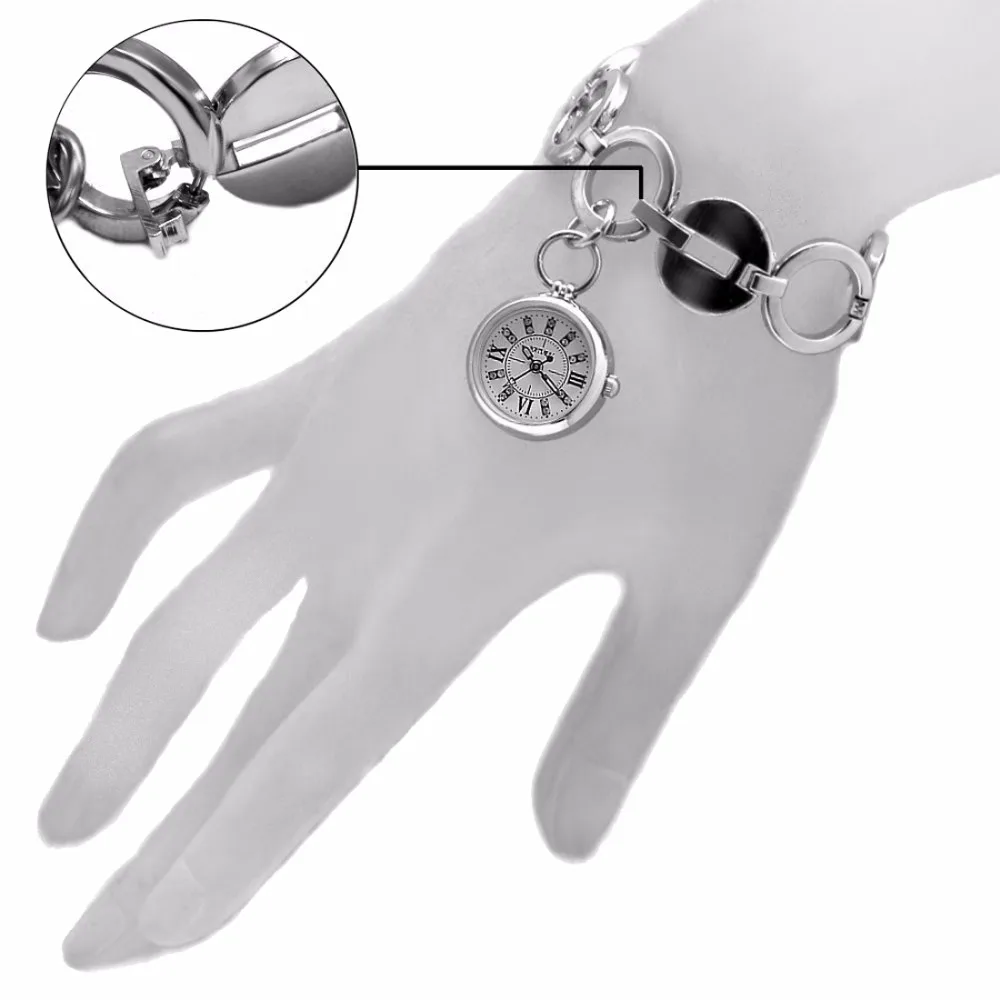 Часы женские с серебряной подвеской со стразами|watch watch|watch woman bracelet watcheswatches watch |