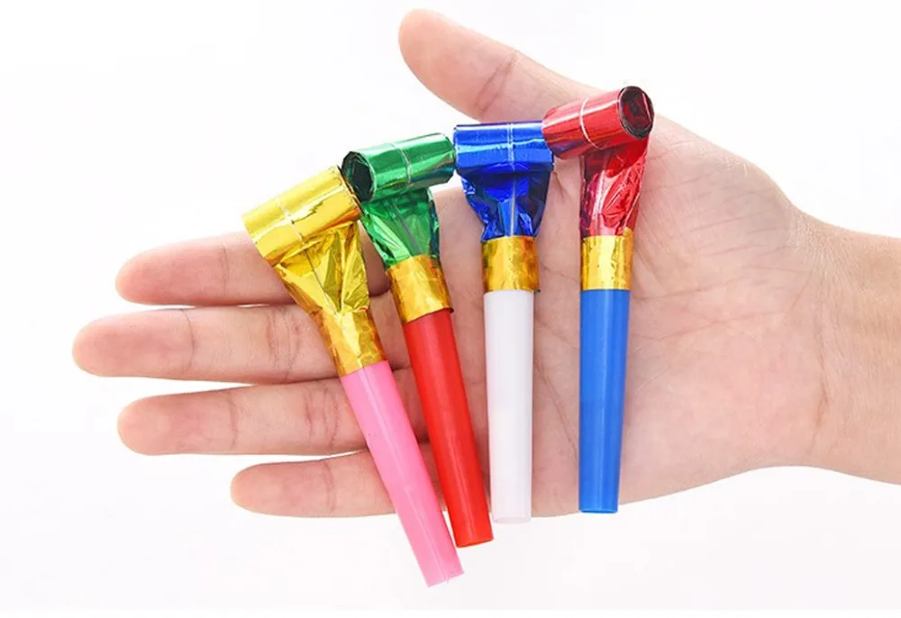10PCS Small Multi Color Party Blowouts Whistles Kids Birthday Favors Decoration Supplies Noicemaker Goody Bags Pinata Toy | Игрушки и