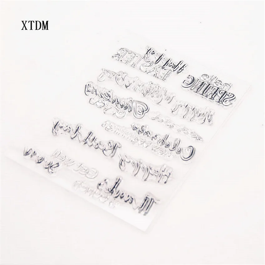 Горячая Распродажа с днем рождения прозрачные штампы/Силиконовые пломбы