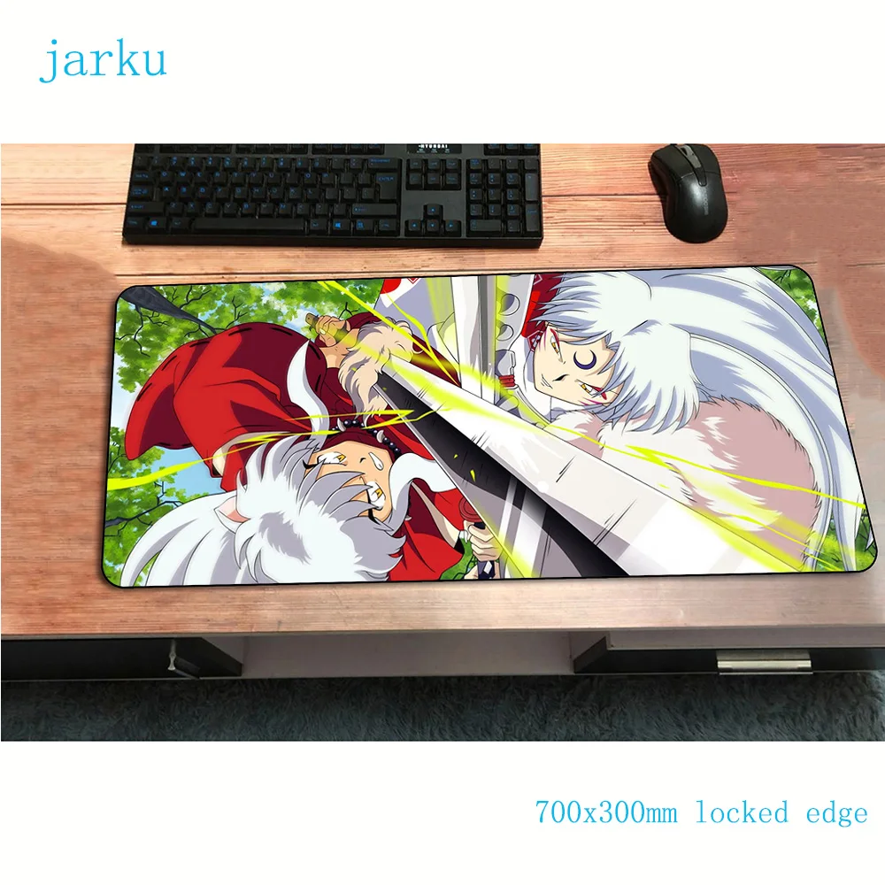 Inuyasha коврик для мыши 700x300x2 мм игровой Аниме HD шаблон офисный notbook Настольный