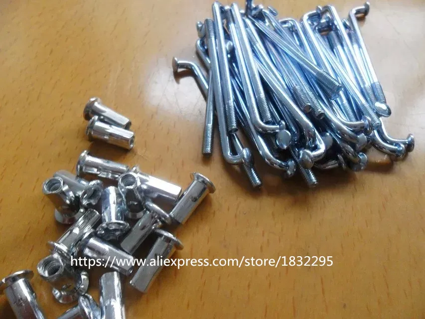 Оптовая продажа 100 шт./лот серебристые спицы для электрического велосипеда 12 к г