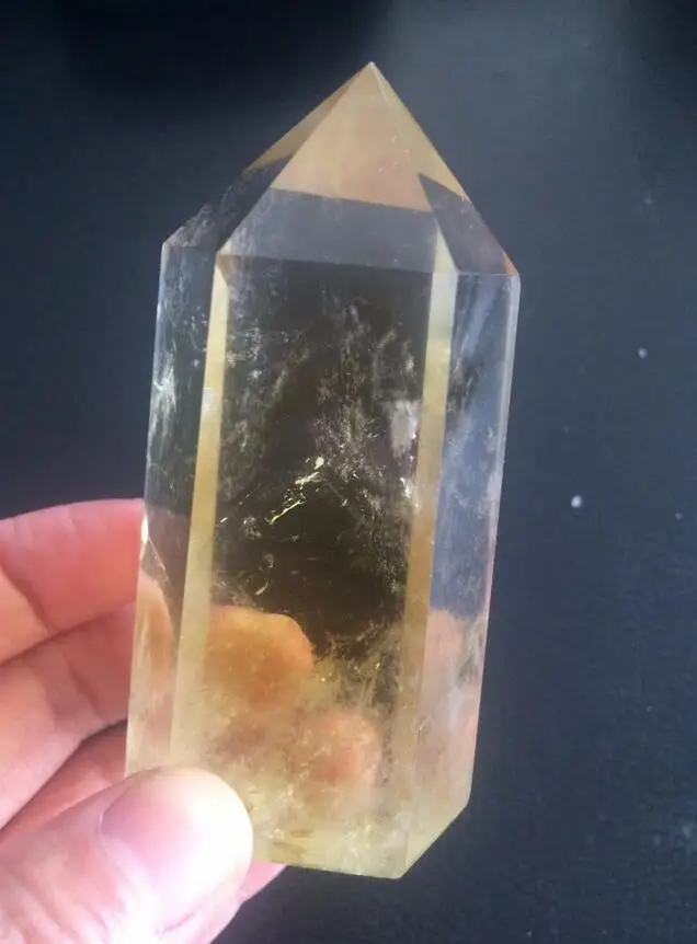 NATURAL SMOKEY CITRINE QUARTZ CRYSTAL WAND POINT HEALING