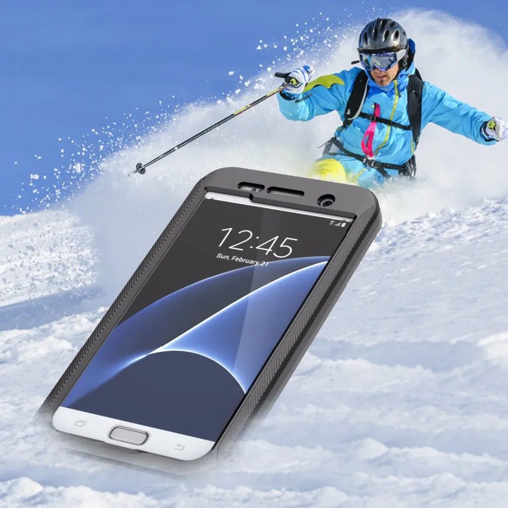 Водонепроницаемый ударопрочный чехол для Samsung Galaxy S6 S7 Edge Plus ТПУ + PC защитный