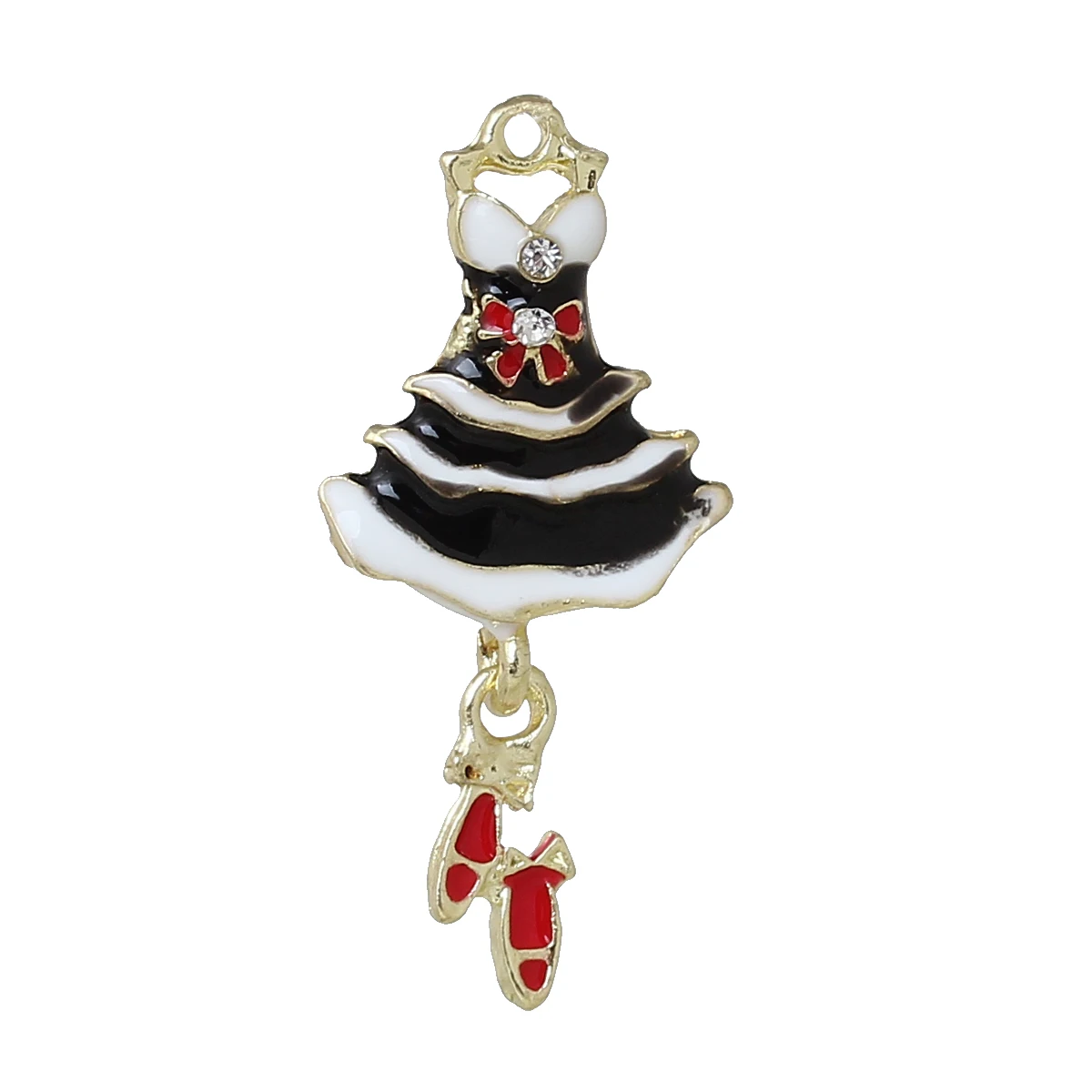 DoreenBeads очаровательные кулоны со стразами нарядный светильник золотого черного и