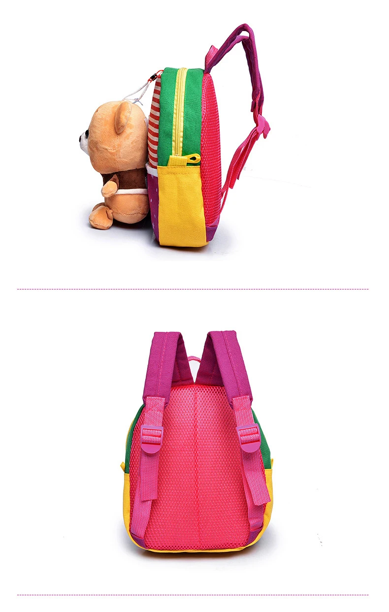 Plush backpacks toy bear Kids plush bags Dolls&Stuffed Toys Baby kindergarden School Bags children mochila for 2-5years