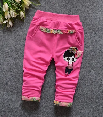 (1 шт./лот) 100% хлопок Коллекция 2016 года Штаны с цветочным рисунком для маленьких