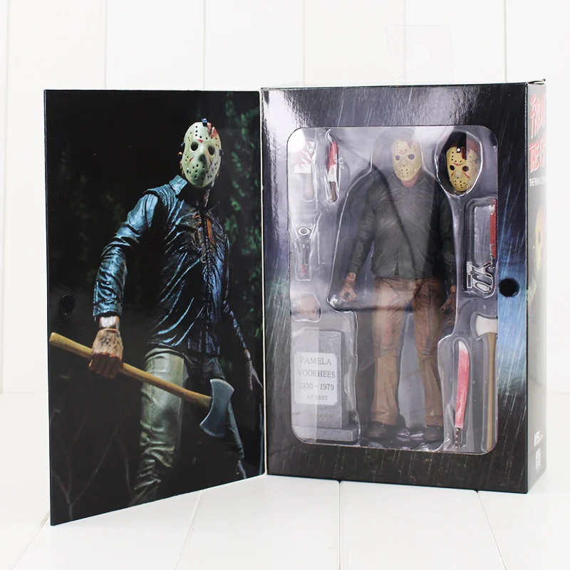 NECA Friday The 13th Jason Lives Pamela Voorhees, экшн-фигурка, последняя часть, Jason, 3D маска, пила, топор, меч, нож, страшная модель, игрушки