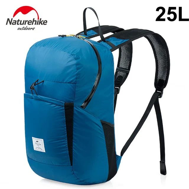 25L upgrade blue Сверхлегкий портативный рюкзак для путешествий складной рюкзак водонепроницаемый небольшой дорожный рюкзак легкий велосипедный рюкзак для кемпинга - Цвет: 25L upgrade blue