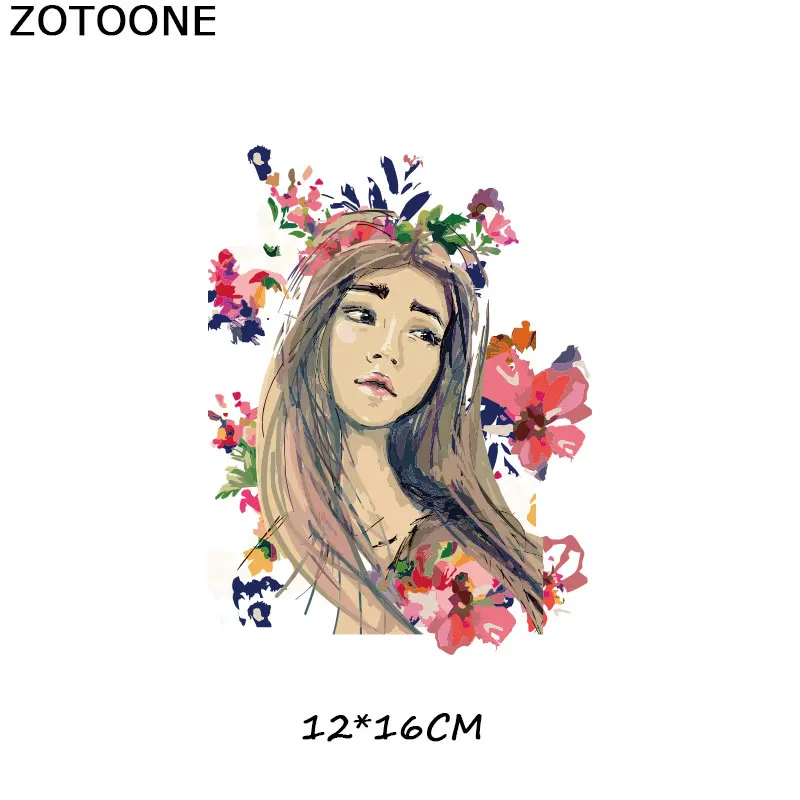 ZOTOONE/красивая модная одежда для девочек с утюгом на уровне А, нашивки с теплопередачей, пирография для самостоятельного изготовления футболок, одежда с декоративным принтом