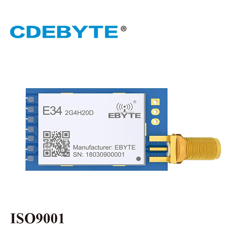 Фотография частоты скачка UART nRF24L01P 2 4 ГГц 100 мВт SMA антенна IoT uhf беспроводной