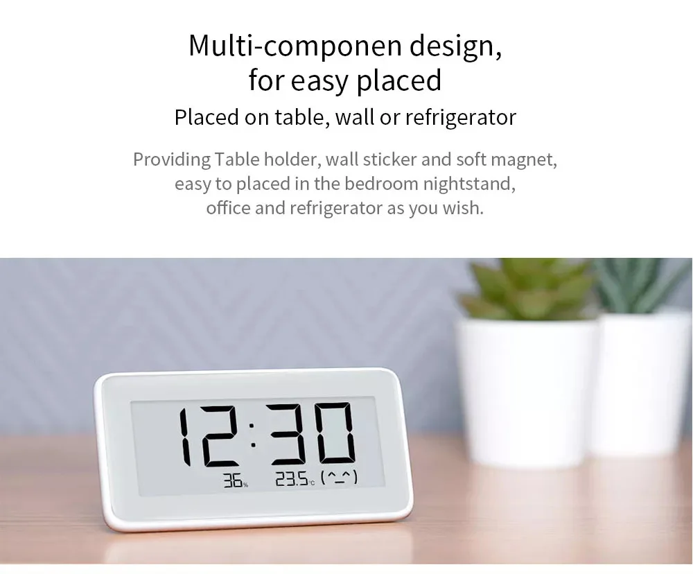 Оригинальные Xiaomi Mijia Bt4.0 Xiaomi Mija умные электронные часы температура влажность монитор для Mihome приложение цифровые часы