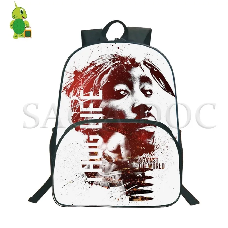 Рюкзак Tupac 2Pac в стиле хип-хоп, легенда, женские и мужские повседневные дорожные сумки, школьный рюкзак для подростков, девочек и мальчиков, вентиляторы, повседневный рюкзак - Цвет: 18