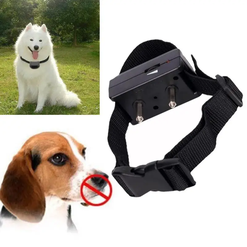 Электрический Анти коры ошейник для собак останова лая тренажер регулируемый