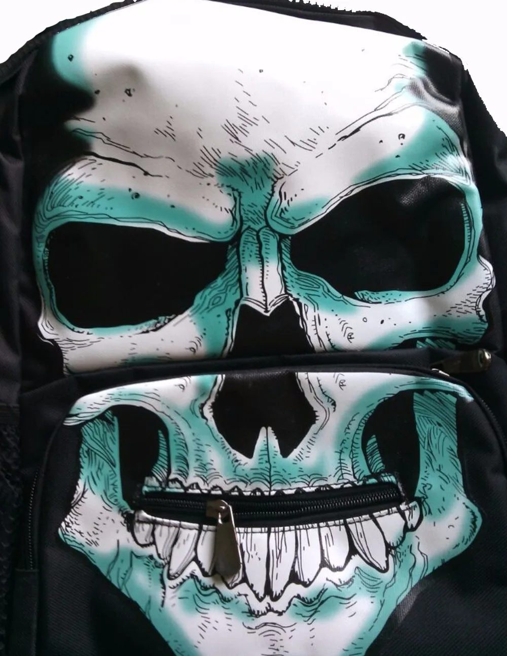 Fashion Men Women Nylon Punk Skull Backpack 108 Book School Shoulder Bag | Багаж и сумки