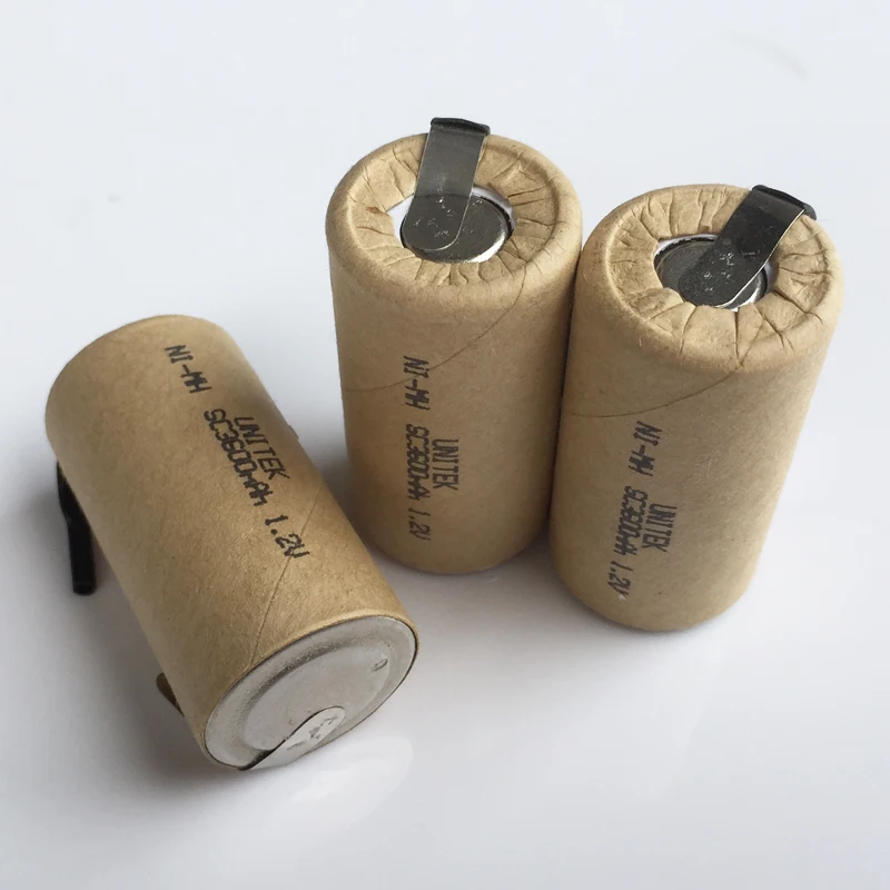 2-8 шт 1,2 V SC аккумуляторная батарея Sub C Размер 3000mah ni mh ni-mh ячейка с вкладкой для сварки штифт для электрической дрели пылесос