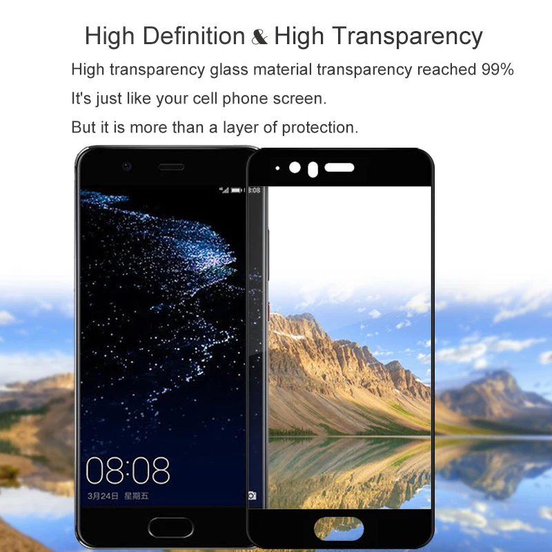 2PCS Full Cover Screen Protector Tempered Glass For Huawei P10 5.10&quot 9H Protective glass P 10 p10 VTR L09 L10 L29 Film Case | Мобильные