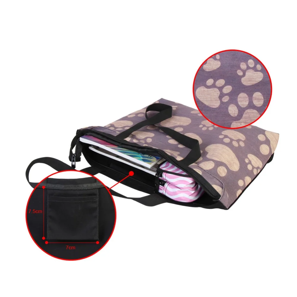 Dispalang 2019 Fashion Reusable Fabric Shopping Bag Customized with Own Logo Scenery Pattern on Shopper for Women Hot Selling | Багаж и