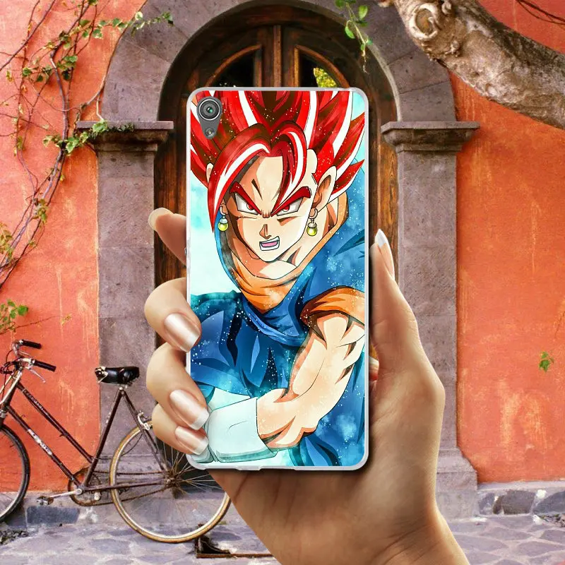 Черный Goku Dragon Ball Мягкий ТПУ чехол для мобильного телефона силиконовый Sony Xperia XA XZ Z