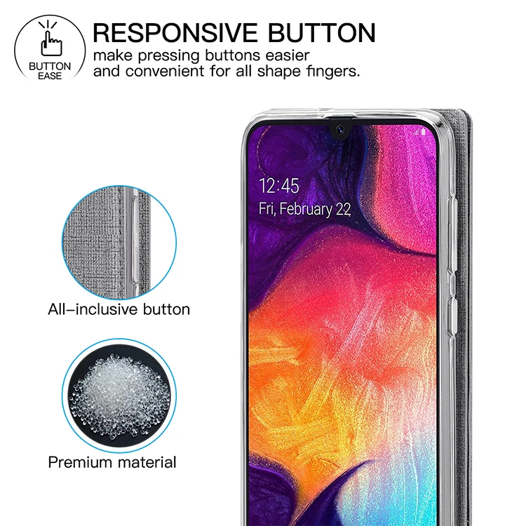 Роскошный тканевый флип-чехол для samsung Galaxy A50, кошелек, карман для карт, подставка, магнитная Обложка для книги, для samsung Galaxy A50