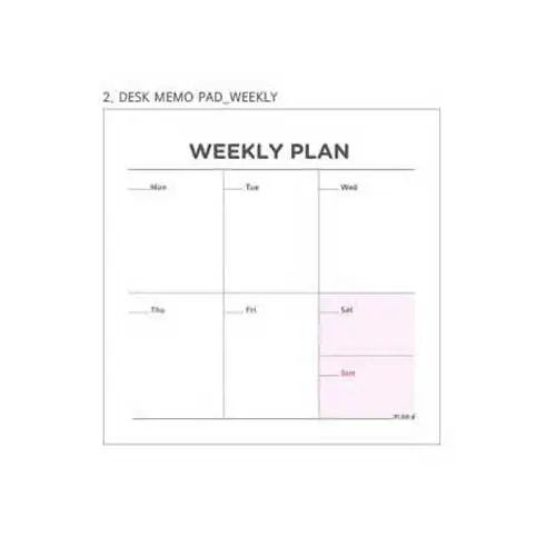 Weekly plan Милый кавайный Еженедельный планировщик ежемесячной работы, планировщик по расписанию, чтобы сделать список книжные школьные принадлежности для детей, подарок - Цвет: Weekly plan
