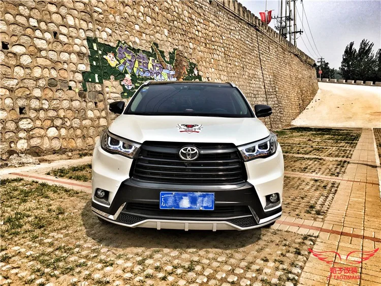 Автомобильный стильный головной фонарь для фары Toyota Highlander светодиодный фонарь двойной U светодиодный drl H7 hid Биксеноновые линзы ближнего света