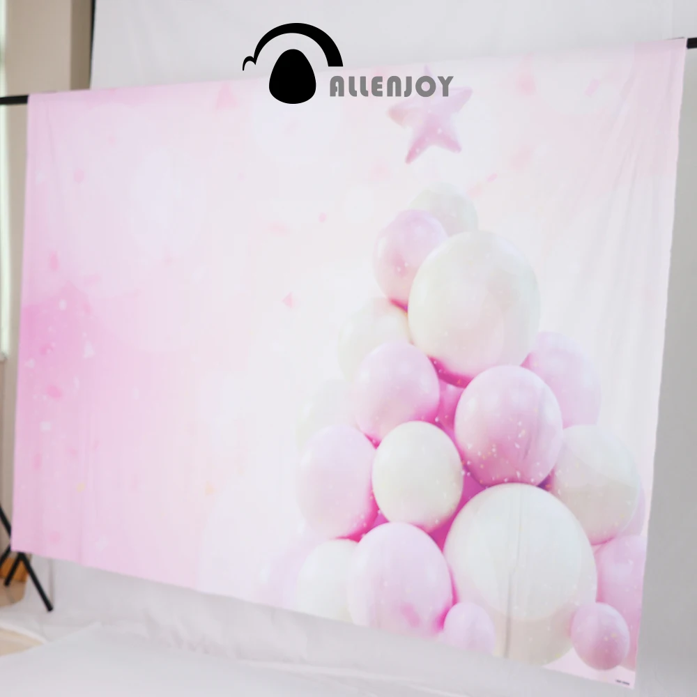 Allenjoy фоны для фотосъемки розовый фон Рождественский воздушный шарик с рисунком
