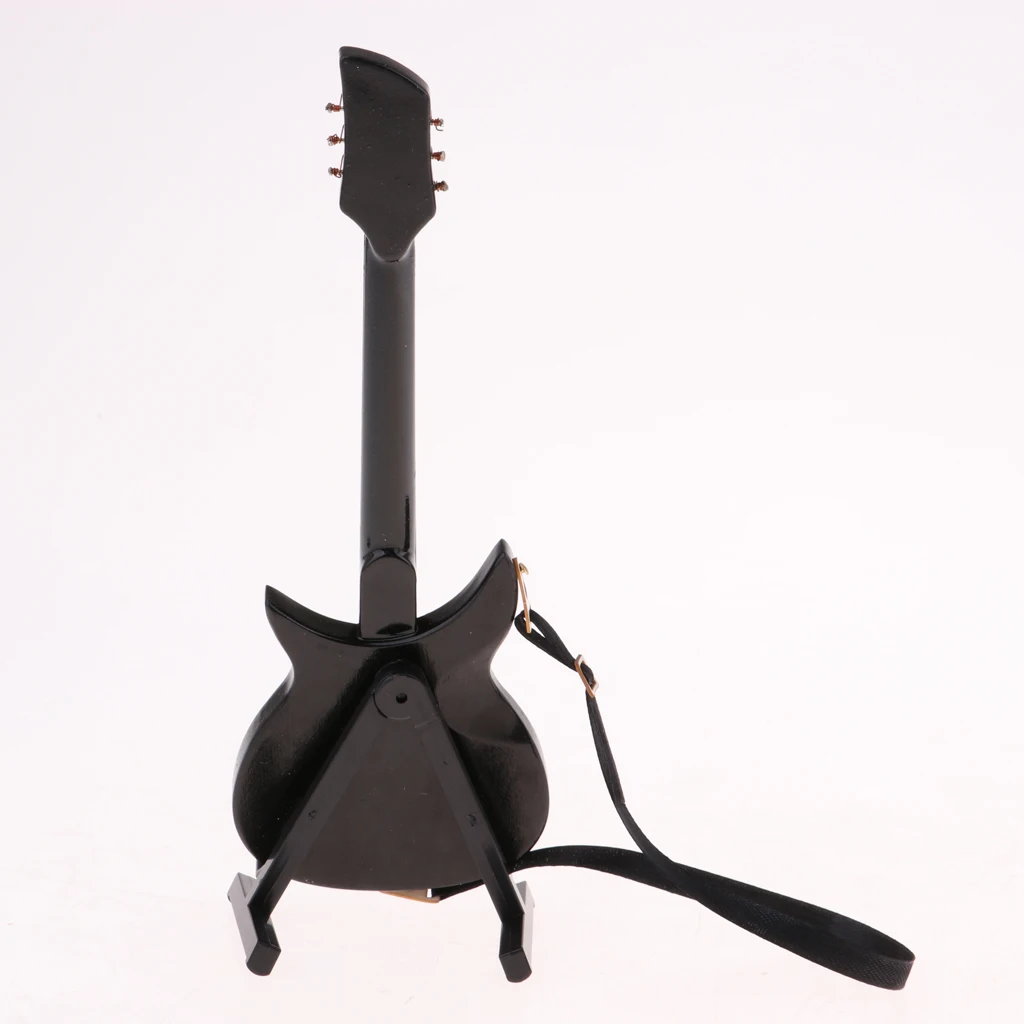 Miniature Musical Instrument Toys Stylish Electric Guitar Model With Display Stand &amp Storage Box 1/6 Scale Decoration Crafts | Игрушки и