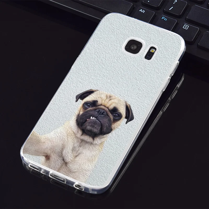 N310 собака милый мопс Мягкий ТПУ силиконовый чехол для samsung Galaxy Note 3 4 5 8 9 10 M10 M20 M30 Grand