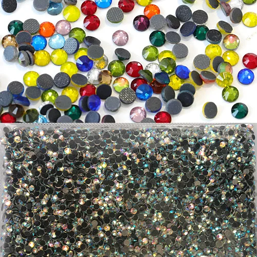 Mix Color Светильник Siam DMC Горячая фиксация стразы оптом Большая упаковка с плоской задней частью стекло Горячая фиксация стразы на железе для свадебного платья Y2748 - Цвет: Mix Color