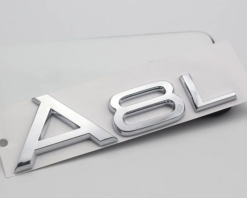 A8L A3 A4L A5 A6L A7 A8 Q3 Q5 Q7 1,8 т 2,0 т 2,4 3,0 Т 3,2 3,6 4,2 для audi все стволом выполнении Ёмкость автомобиля эмблемы Стайлинг Стикеры - Цвет: A8L