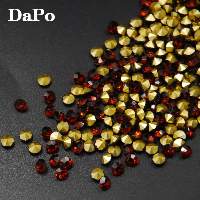 SS4-SS30 чая/темно-коричневого цвета с точечным задним стеклом со стразами отличный