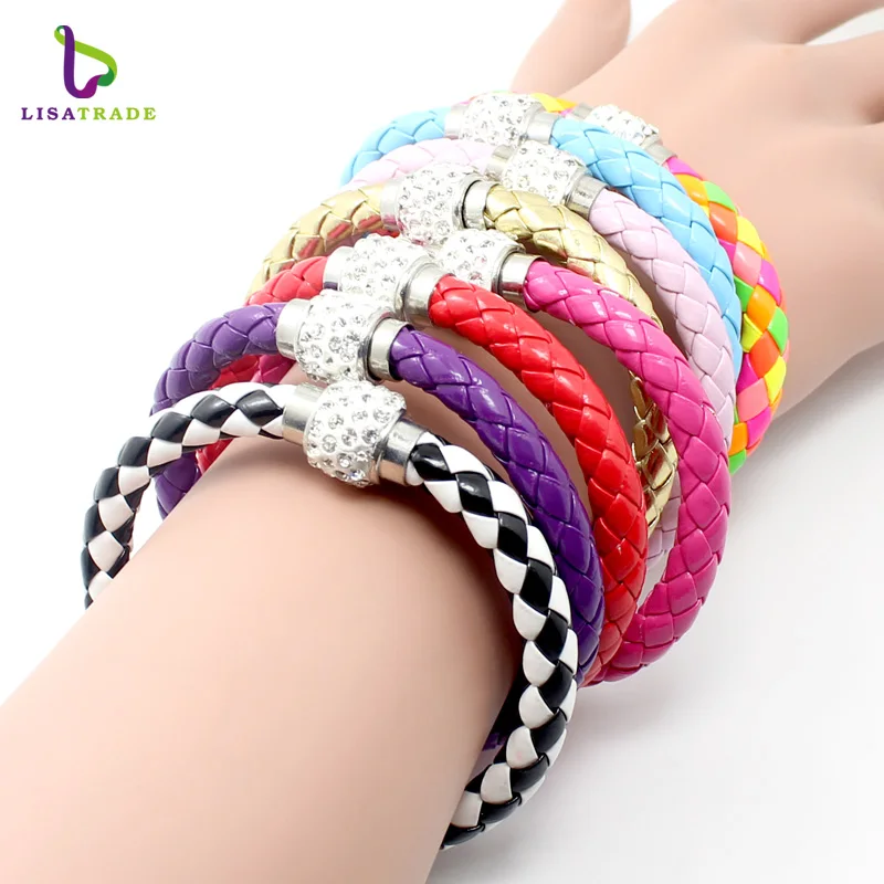 Новинка модный браслет из искусственной кожи 12 шт./лот оптовая продажа со