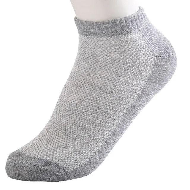 Ankle Mesh Grey 20 шт./партия, однотонные носки, европейские размеры 36-43, мужские сетчатые невидимые носки по щиколотку, мужские летние дышащие тонкие носки-лодочки по низкой цене - Цвет: Ankle Mesh Grey