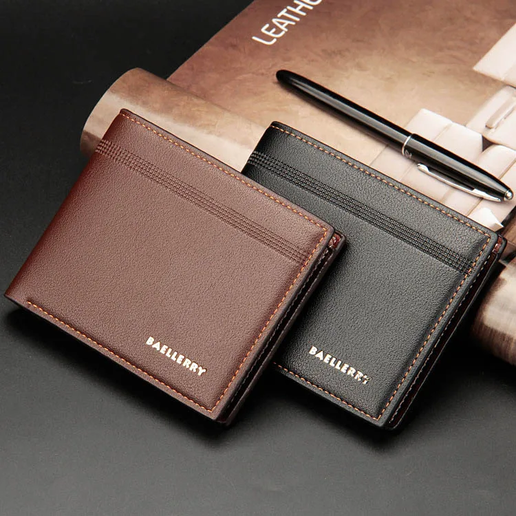 

Baellerry Brand Wallet Male Pu Leather Men Wallet Coin Pocket Luxury Short Purse 3 Fold Male Purses Card Holder Wallet for Men
