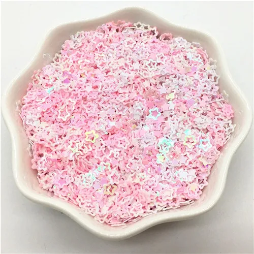 White pink Блесток 4 мм вырезы в виде цветка ПВХ пайетки с блестками для роспись на ногтях Маникюр женщин DIY свадебные конфетти украшения 10g20g - Цвет: White pink
