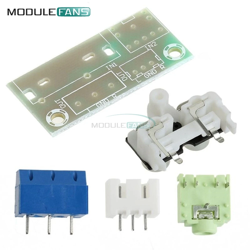 DIY Kit аудио DC 5 в модуль коммутационной платы RCA 3,5 мм аудио Входной блок для усилителя электронные комплекты