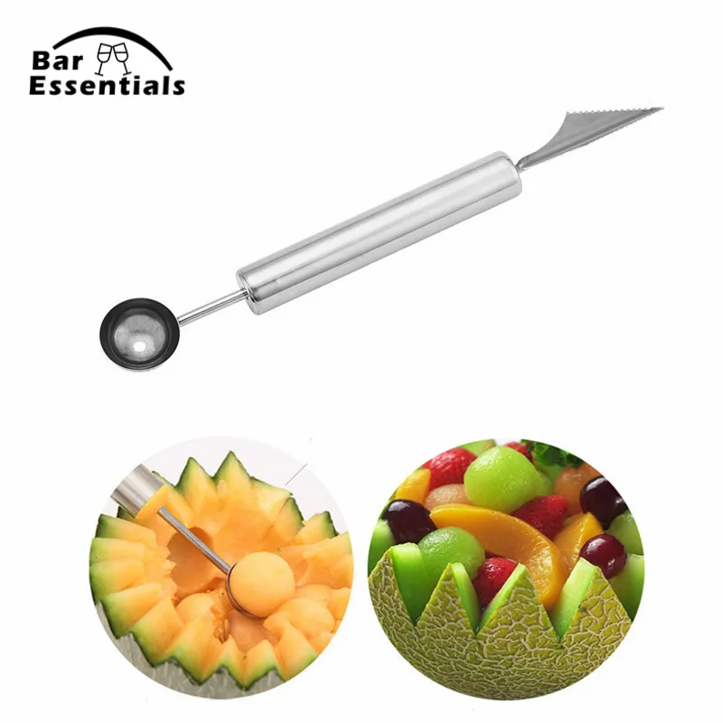 Двухсторонний многофункциональный нож для фруктов из нержавеющей стали резки