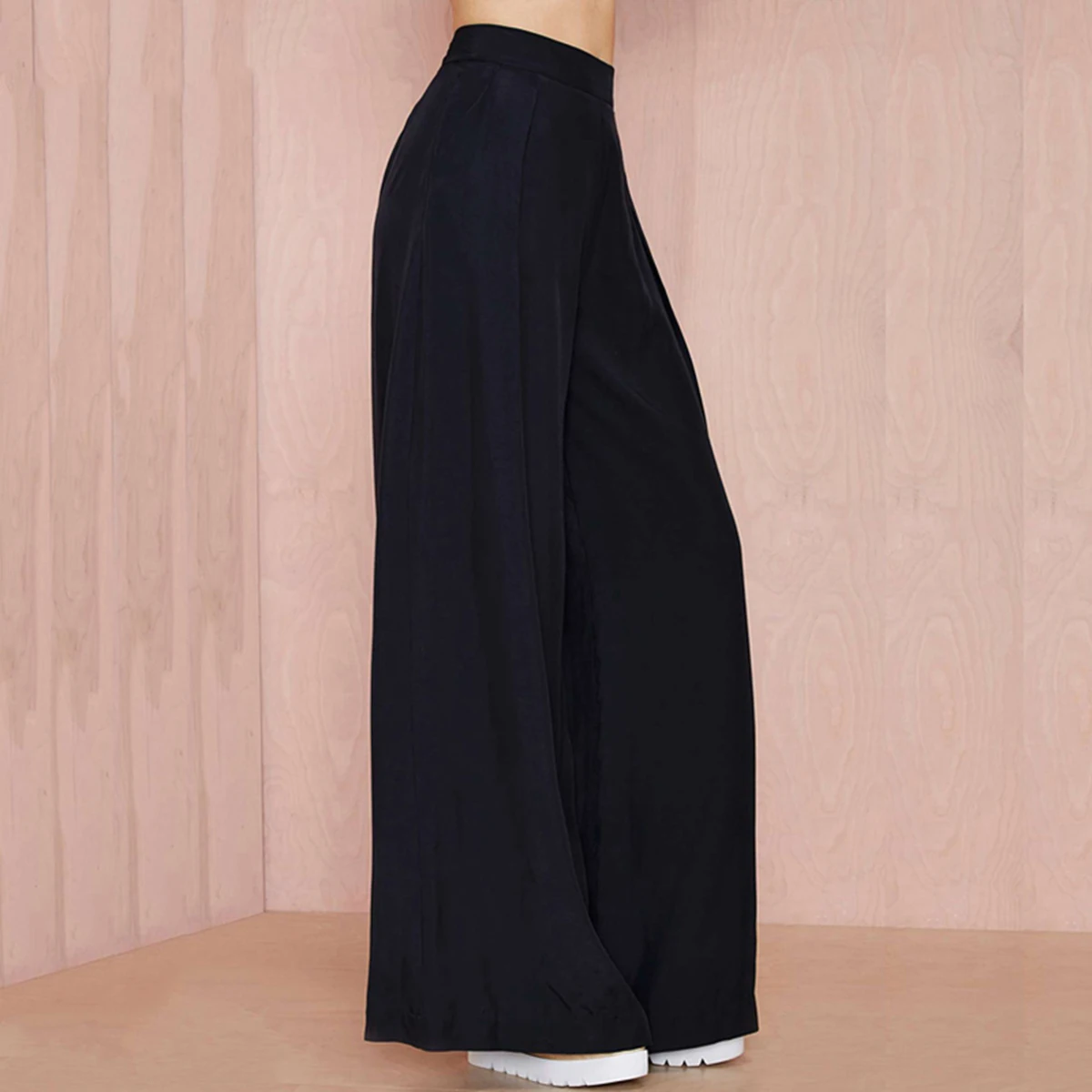 MCO 2019 базовые широкие брюки плюс размер женские выше размера d Высокая талия