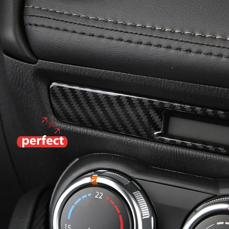 For Mazda CX3 Center Console Carbon Fibre Liquid Crystal Screen Trim Strip CX-3 Car Accessories | Автомобили и мотоциклы