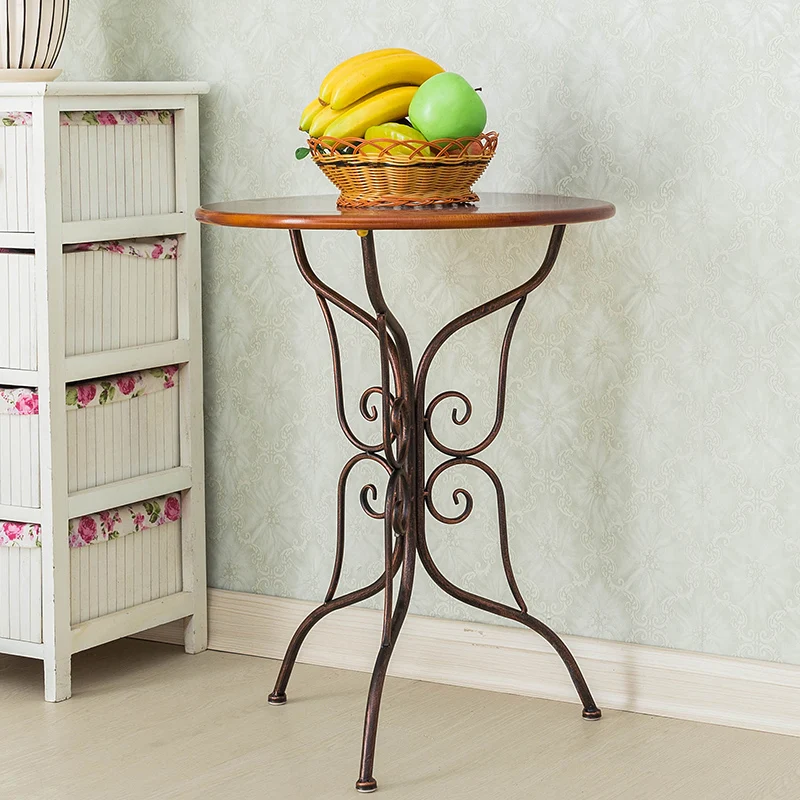 Металлический чайный столик Простой Современный Железный круглый журнальный