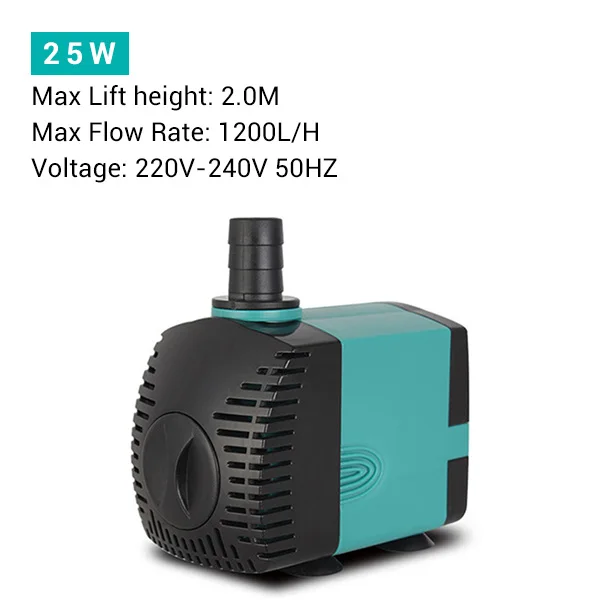 25W NICREW аквариумный водяной насос ультра-тихий погружной водяной насос фонтана Средний аквариум для рыбок аквариумный водяной насос, бак для воды фонтан 3/6/10/15/25W - Цвет: 25W