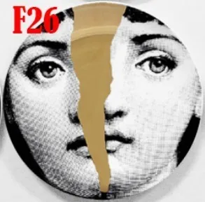 17 Fornasetti Ремесла керамические тарелки украшения дома Fornasetti тарелка фарфоровые настенные тарелки 8 дюймов - Цвет: 17