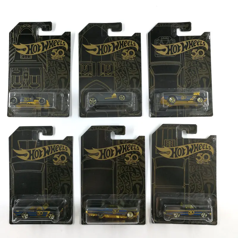Автомобиль Hot Wheels Коллекционная модель Black Gold 50 я годовщина коллекция