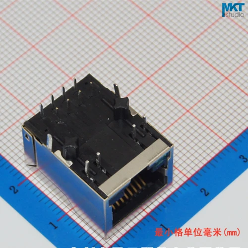 10 шт. гнездовой разъем RJ45 Ethernet PCB Модульный терминал с магнитными элементами и