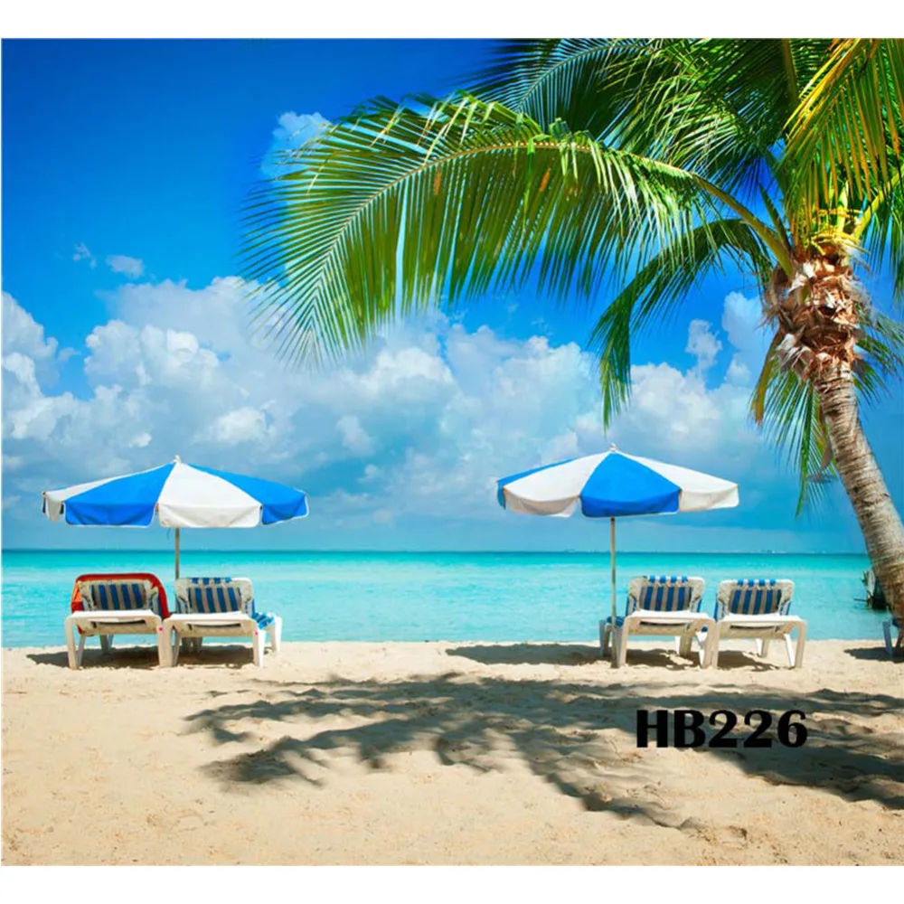LB полиэстер кокосовые деревья пляжный зонт моющийся без складок фон Фотография