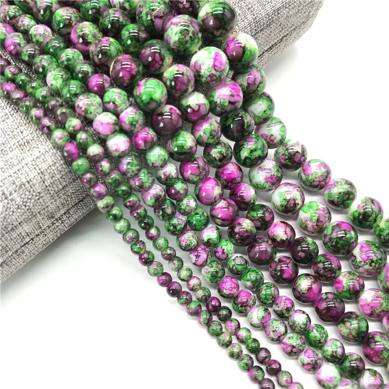 

Wholesale 4/ 6/ 8/10mm Glass Beads Round Loose Spaced Beads For Jewelry Making DIY Bracelet Earrings Charms Necklace #04