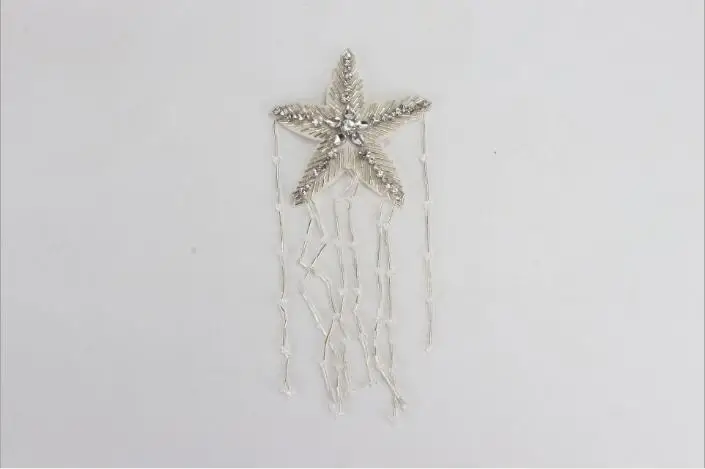 4 Ручной stitchin Стразы нашивки на костюм DIY звезды с блестками Длинная кисточка кулон пришить Кристалл бисером аппликация бахромой аксессуар - Цвет: 4